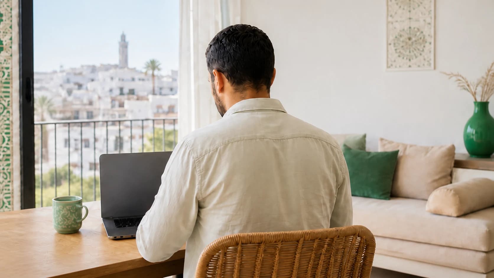 يزور العميل مركز المساعدة في LeBonPro على جهاز الكمبيوتر الخاص به